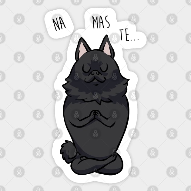 NAMASTE Schipperke Sticker by huebucket